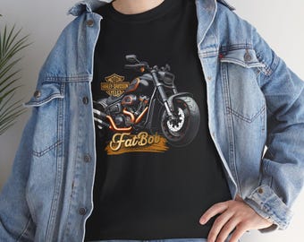 Harley-Davidson Fat Boy Tシャツ L ブラック For Harley-Davidson FLFBS Fat Boy 114 2018-2024 fans