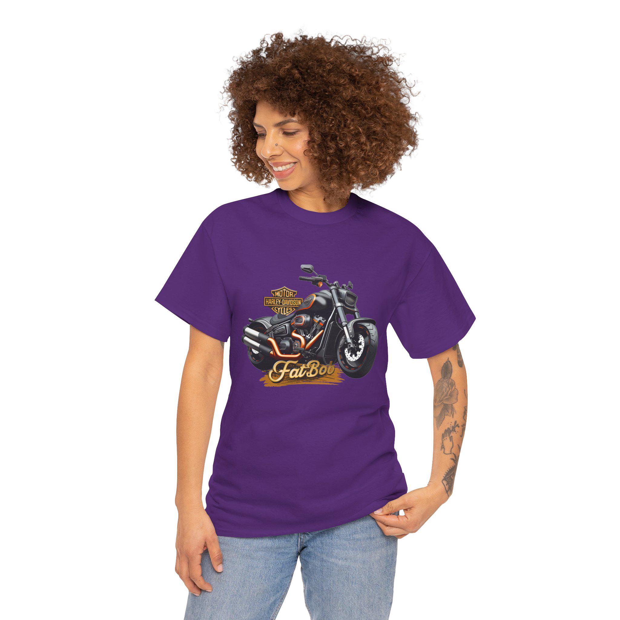Harley Davvidson Fat Bob Tshirt, Biker T-shirt, Motorcycle Gifts 