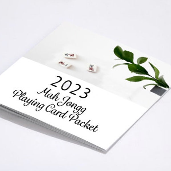 2023 mahjong card printable