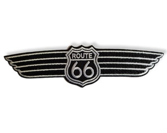 Route 66, patch, crest, iron-on, sewing, route 66 iron-on patch
