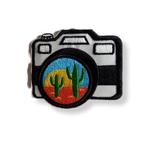 Camera, patch, crest, iron-on, sewing, camera iron-on patch