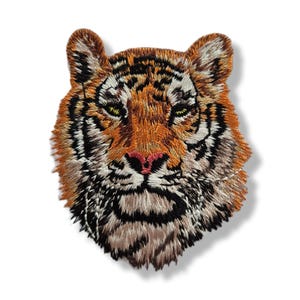 Tiger, tigermärke, strykmärke, broderad märke, märke, strykmärke, tiger strykmärke
