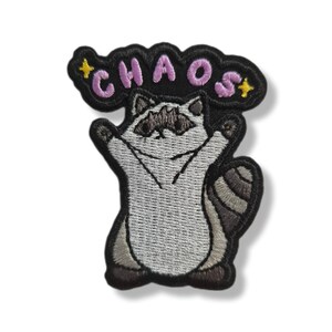 アライグマ、アライグマのワッペン、アイロン接着ワッペン、刺繍ワッペン、刺繍ワッペン