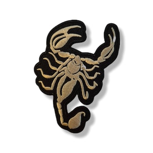 Scorpion, scorpion patch, iron-on patch, emblem, embroidered, patch, iron-on patch