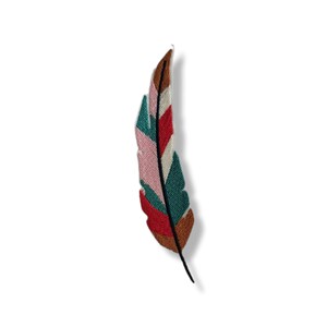 Veer, verenpatch, strijkpatch, embleem, geborduurd, patch, strijkpatch, veren strijkpatch