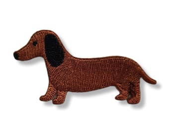 Dachshund, dachshund patch, iron-on patch, crest, embroidered, patch, iron on patch, dachshund iron-on patch