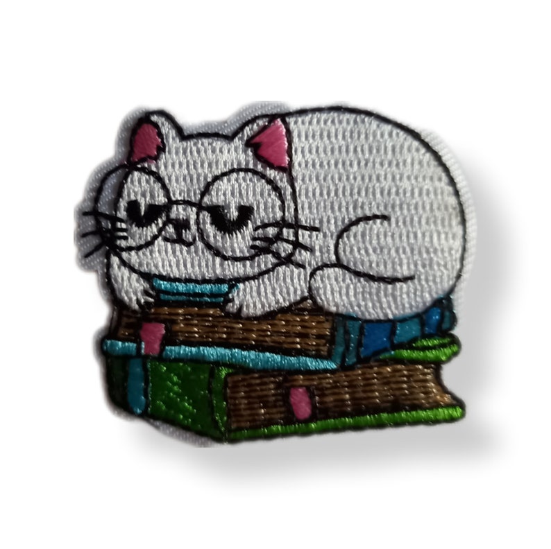 Cat, patch, crest, iron-on, sewing, cat iron-on patch image 1