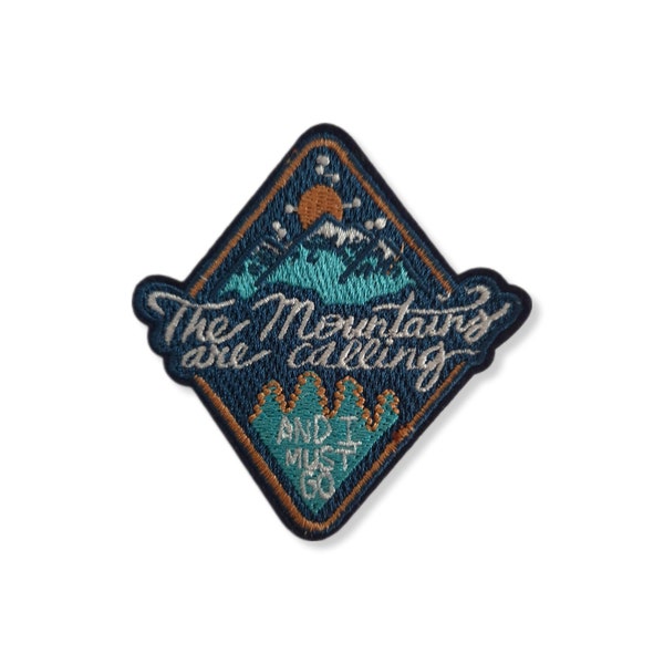 Mountain, patch, crest, iron-on, sewing, mountain iron-on patch