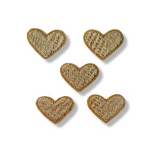 Cœur, patch cœur, patch thermocollant, écusson, brodé, patch, iron on patch, heart iron-on patch, beige