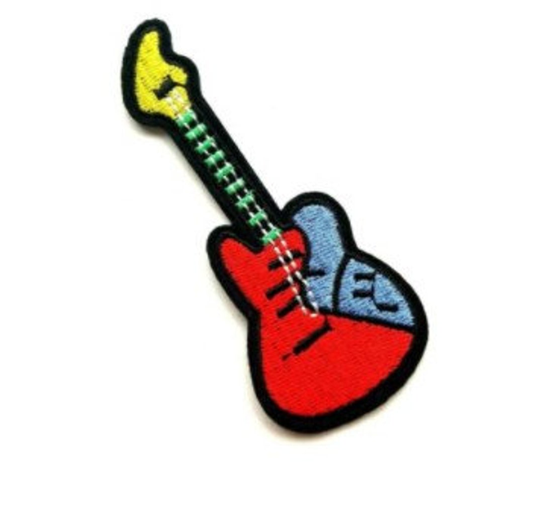 Guitare - Ecusson Thermocollant Patches Appliques, Taille