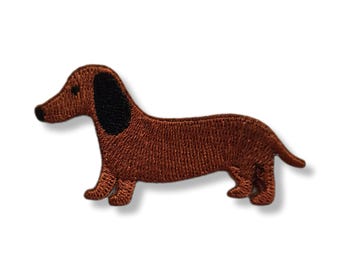Dachshund, dachshund patch, iron-on patch, crest, embroidered, patch, iron on patch, dachshund patch