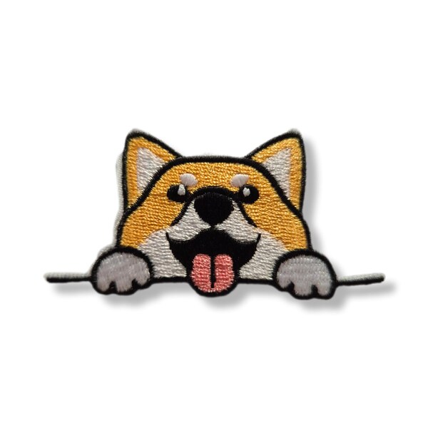 Shiba, Shiba patch, iron-on patch, embroidered patch, patches