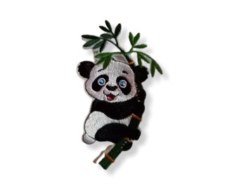 Panda, patch, écusson, thermocollant, couture, patch thermocollant panda