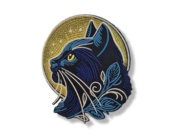 Cat, cat patch, iron-on patch, patch, embroidered, patch, iron-on patch, cat patch