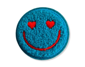 Smiley, patch, écusson, thermocollant, couture, patch thermocollant smiley