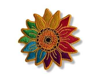 Flor, parche de flor, parche termoadhesivo, emblema, bordado, parche, parche termoadhesivo, parche de flor, parche floral