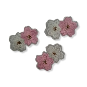 Cherry blossom, patch, badge, iron-on, embroidered, flower patch