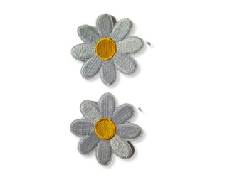 Marguerite, patch, écusson, thermocollant, couture, patch thermocollant marguerite