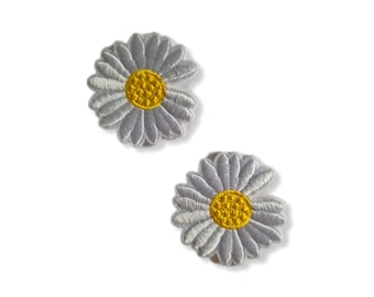 Daisy, patch, crest, iron-on, sewing, daisy iron-on patch