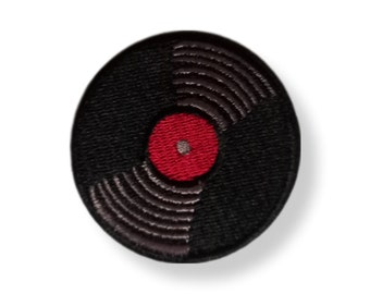 Disque, vinyle, patch, écusson, thermocollant, couture, patch thermocollant vinyle