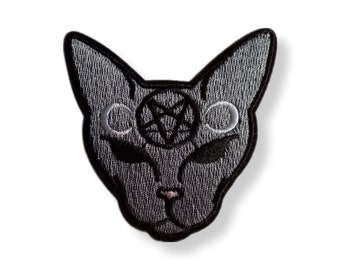 Sphynx, patch, écusson, thermocollant, couture, patch thermocollant sphynx