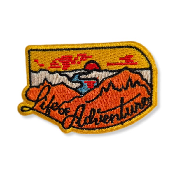 Travel, patch, crest, iron-on, sewing, adventure iron-on patch