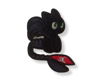 Chat, patch, écusson, thermocollant, couture, patch thermocollant chat