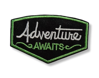 Aventure, patch aventure, patch thermocollant, écusson, brodé, patch, iron-on patch, correctif