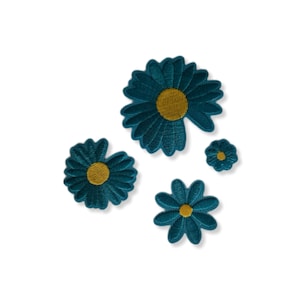 Flower, patch, badge, iron-on, embroidered flower patch