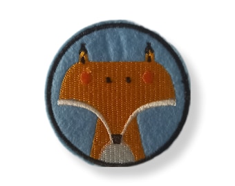 Fox, patch, crest, iron-on, sewing, fox iron-on patch