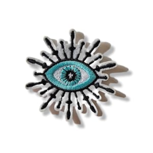 Eye, eye patch, badge, iron-on, embroidered, eye badge