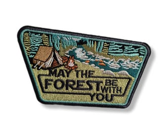 Forest, forest patch, iron-on patch, patch, embroidered, patch, iron-on patch, forest patch