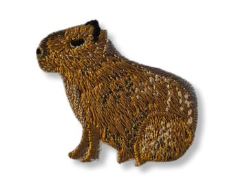 Capybara, capybara patch, iron-on patch, crest, embroidered, patch, iron on patch, capybara patch