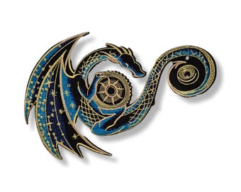 Dragon, dragon patch, iron-on patch, emblem, embroidered, patch, iron-on patch, dragon patch, large size