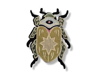 Golden scarab, golden scarab patch, iron-on patch, emblem, embroidered, patch, iron-on patch, golden scarab patch