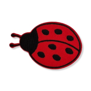 Ladybug, patch, badge, iron-on, embroidered, ladybug patch