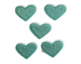 Corazón, parche de corazón, parche termoadhesivo, emblema, bordado, parche, parche termoadhesivo, azul