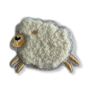 Sheep, patch, badge, iron-on, embroidered, sheep patch