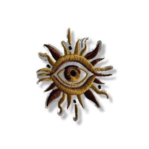 Eye, patch, badge, iron-on, embroidered, eye patch