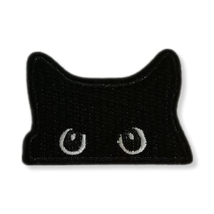 Gato, patch, distintivo, termocolante, bordado, patch de gato