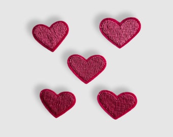 Coeur, patch, écusson, thermocollant, couture, patch thermocollant coeur