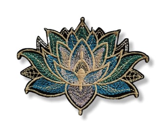 Lotus flower, lotus flower patch, iron-on patch, patch, patch, iron-on patch, lotus flower patch