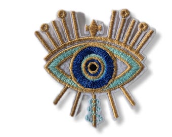 Eye, eye patch, eye emblem, iron-on patch, emblem, embroidered, patch, iron-on patch
