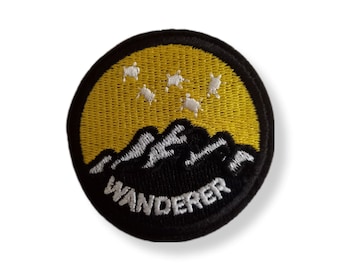 Mountain, patch, crest, iron-on, sewing, mountain iron-on patch