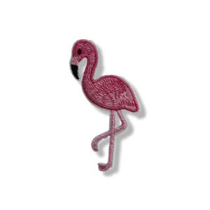 Flamant rose, patch flamant rose, patch thermocollant, écusson, brodé, patch, iron on patch