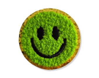Smiley, patch, écusson, thermocollant, couture, patch thermocollant smiley