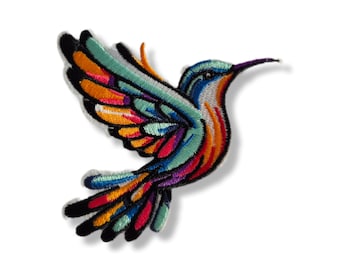 Hummingbird, hummingbird patch, iron-on patch, patch, embroidered, patch, iron-on patch, hummingbird patch