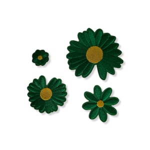 Flower, patch, badge, iron-on, embroidered, flower patch