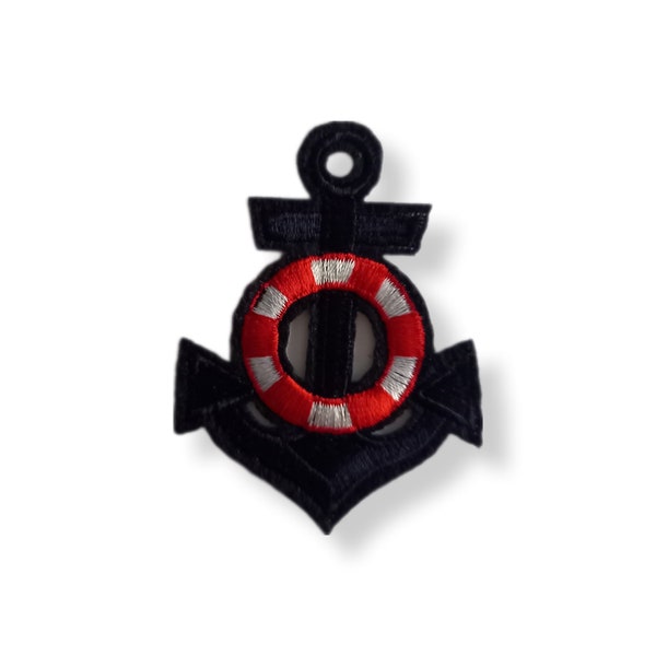 Marine anchor, patch, crest, iron-on, sewing, anchor iron-on patch