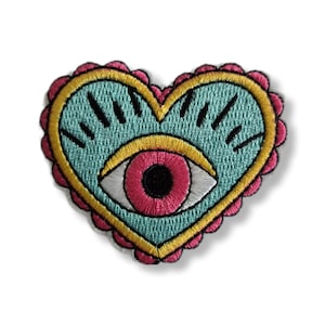 Eye, patch, badge, iron-on, embroidered, eye patch